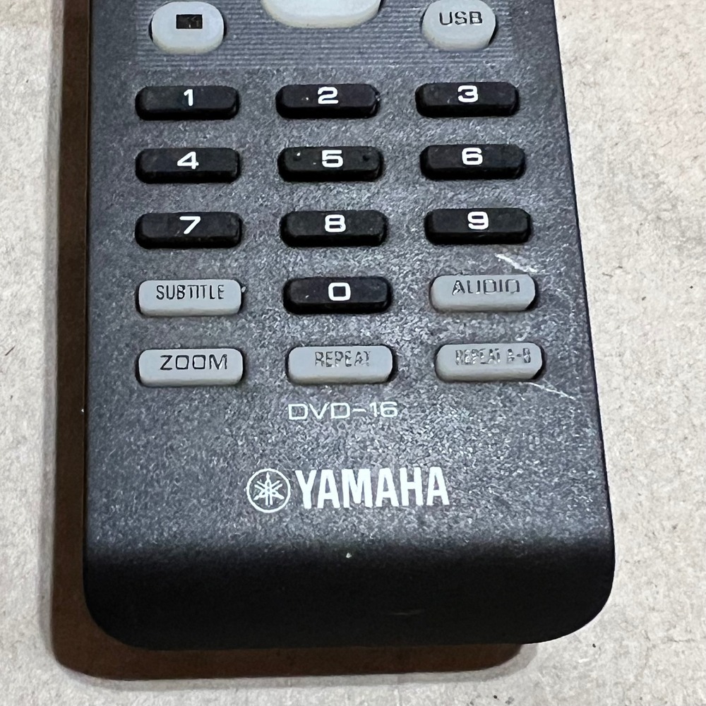 Yamaha DVD-16 Remote Control Black Genuine OEM Replacement USB Zoom Subtitle - Picture 2 of 9